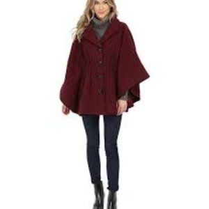 Steve Madden Hooded Cape merlot